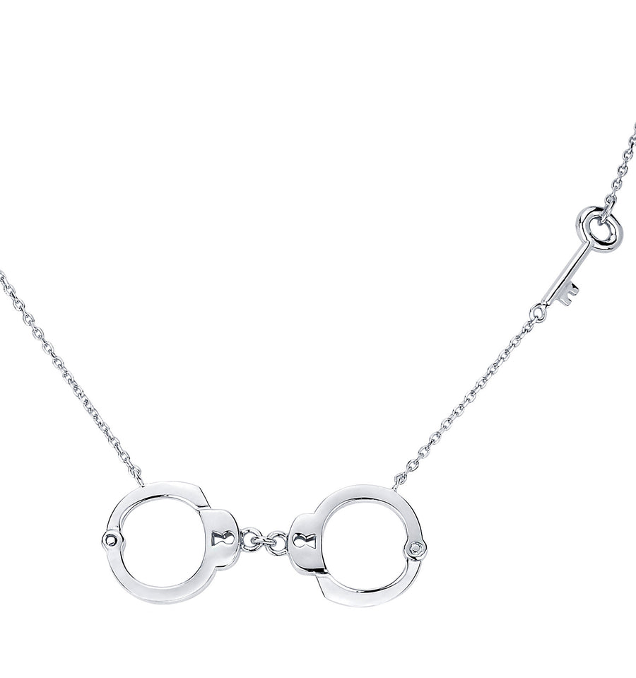 Bound Handcuff Necklace -  Silver